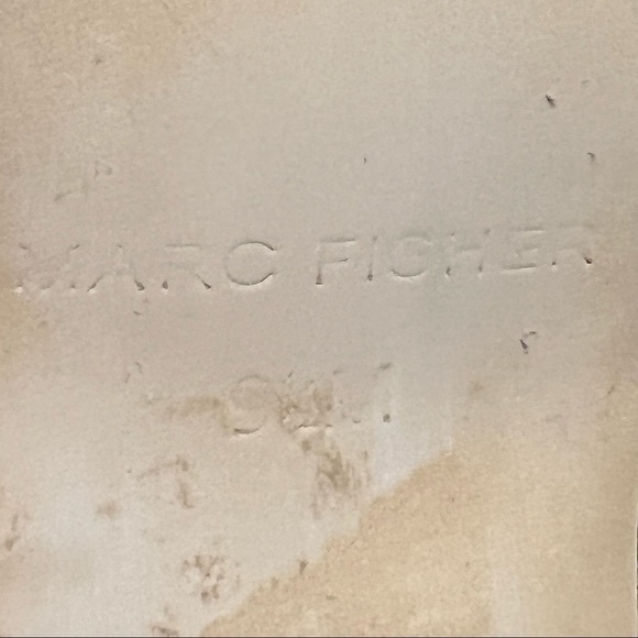 Marc Fisher Marsha Black Leather Peep Toe Platform Pumps with Bows - Picture 10 of 12